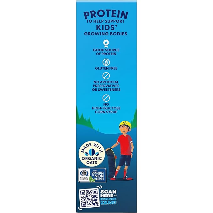 Zbar Protein - Cookies 'N Creme - Crispy Snack Bars - Made with Organic Oats - Non-GMO - 5g Protein - Gluten Free Protein Bars, School Snacks (15 Pack)