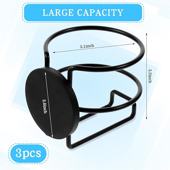 Magnetic Cup Holder, 3 Pack Portable Cup Holder for Tractor Mower Truck Car Fridge, Magnet Cup Drink Holder