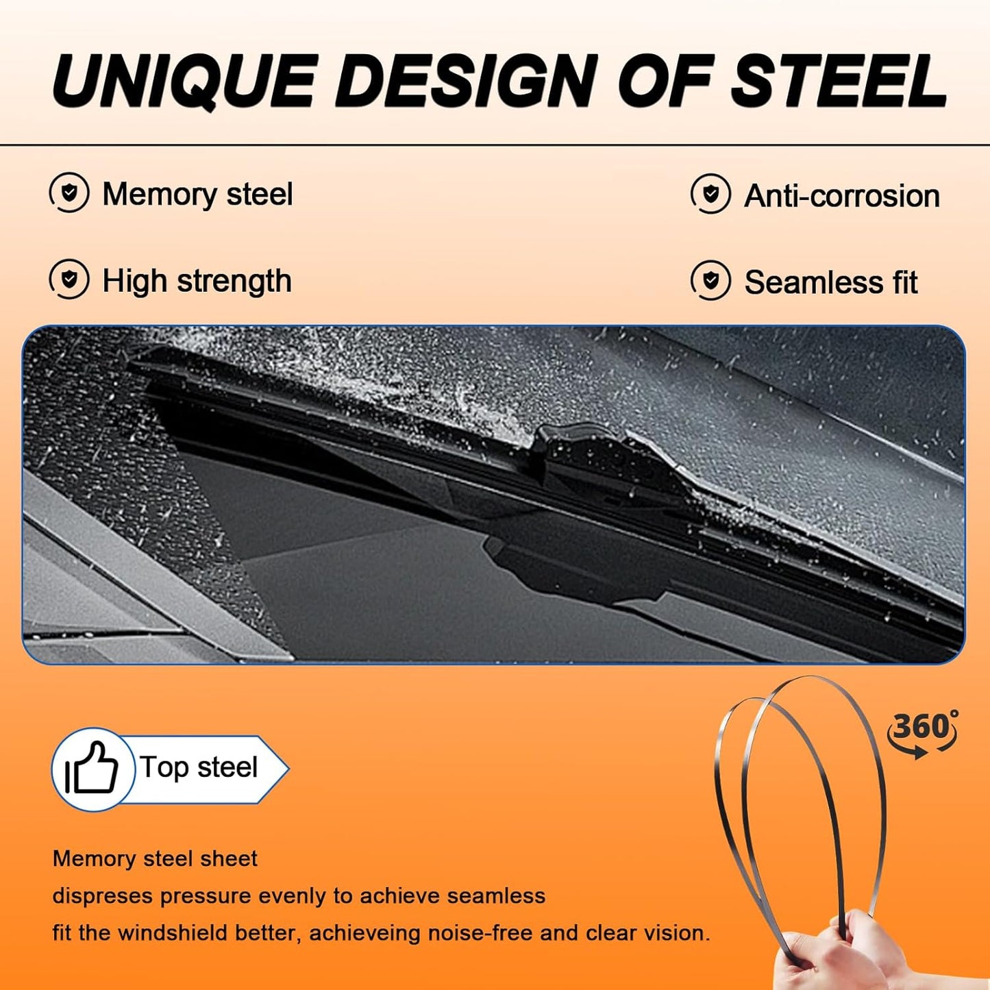 HULADAED® 24''+18''+13'' Windshield Wipers Replacement for Chevrolet Equinox Blazer 2022-2018,GMC Terrain 2022-2018 Silicone Front Rear Wiper blades for MY Car-All Weather & Quiet(3 PACK)