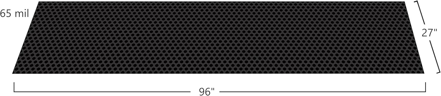 G-Floor Performance Vinyl Garage Runner Small Coin Pattern (Midnight Black, 27" x 96")