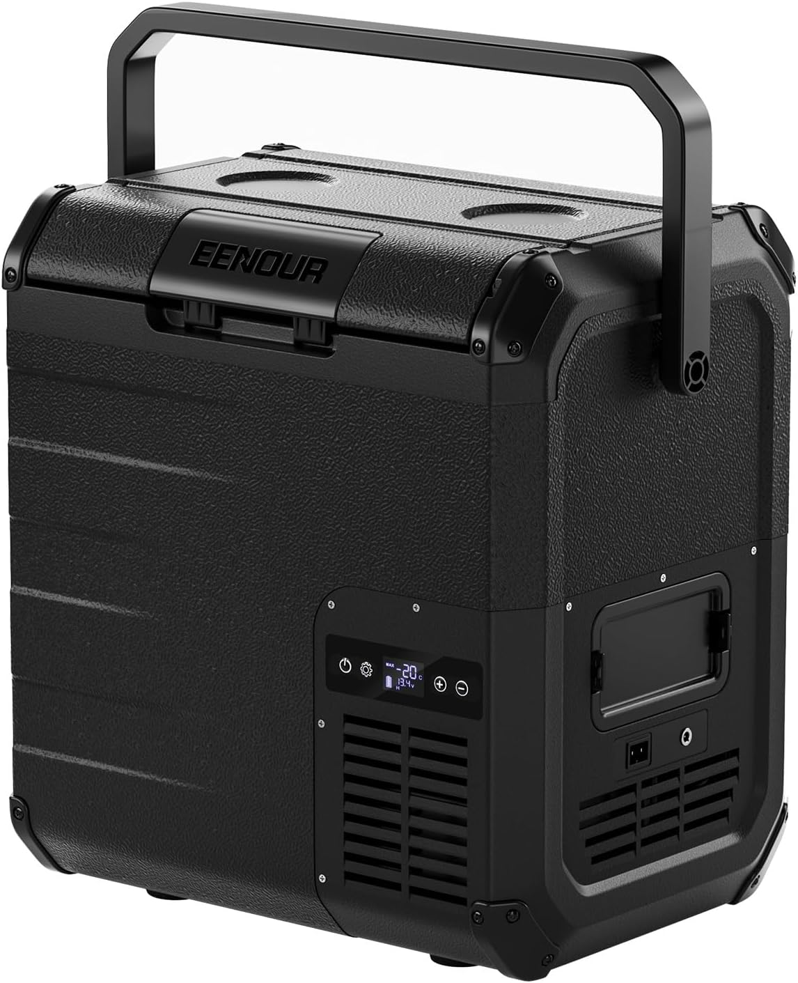 EENOUR D18 12 Volt Car Refrigerator, Portable Freezer 19Qt/18L, Compressor Electric Cooler, -4~50℉, 12/24V DC, 110~240V AC, 12V Fridge for Camping, Road Trips, RV, Truck (Battery Not Included) - Black