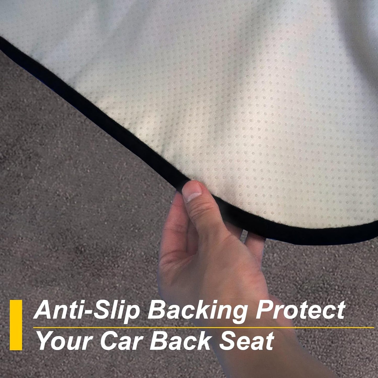 Back Seat Cover for Car Trucks Van SUV,Waterproof Rear Bench Towel Seat Covers for Dogs and Kids,Automotive Backseat Protector (Grey)