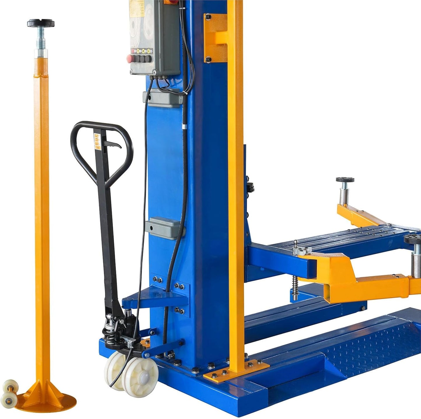 XK-6200 Mobile Single Post Car Lift Electro-Lock Maximum Lifting Capacity 6200 lbs with 12 Months Parts Replacement