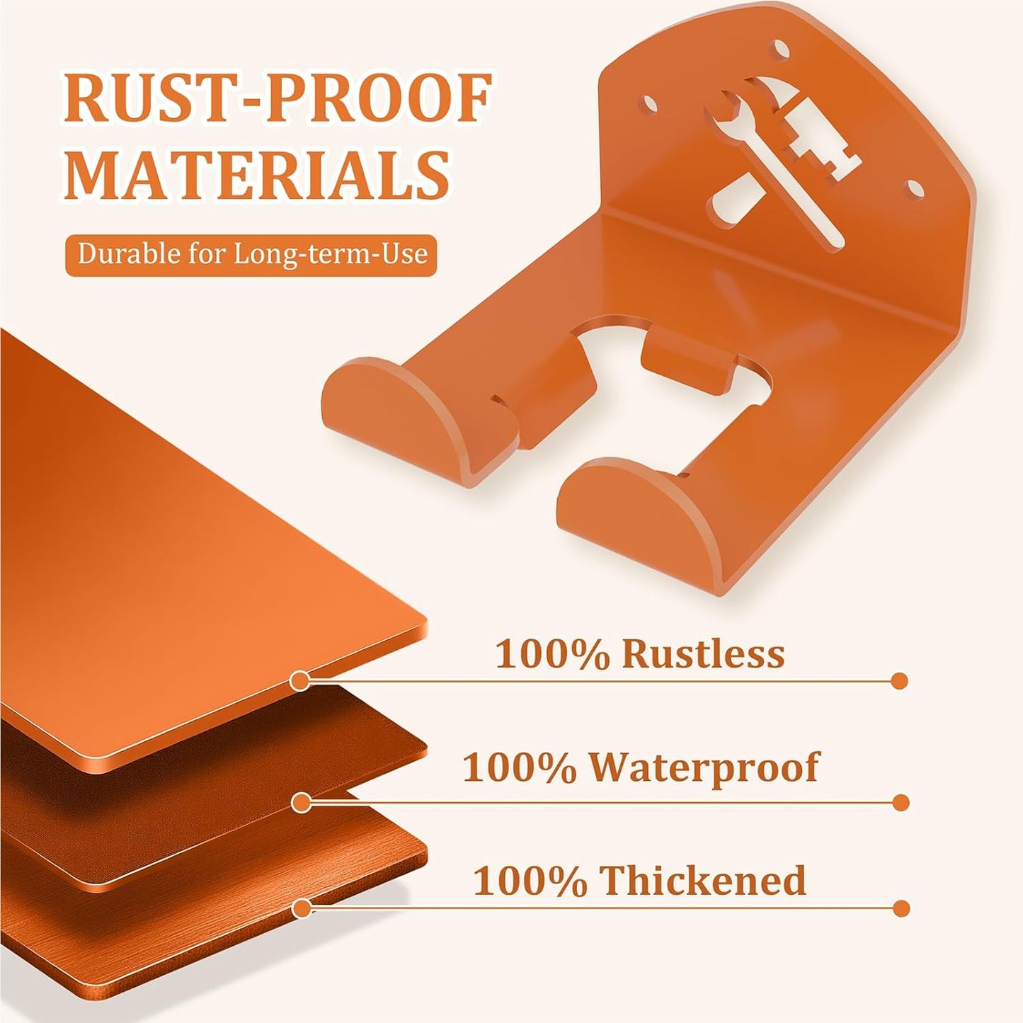 Garage Organization Storage Trimmer Rack Garden Power Tool Hanger for Grass Trimmer, Hedge Trimmer, Heavy Duty Weed Wacker Hook Tool Organizer, 1 Pack