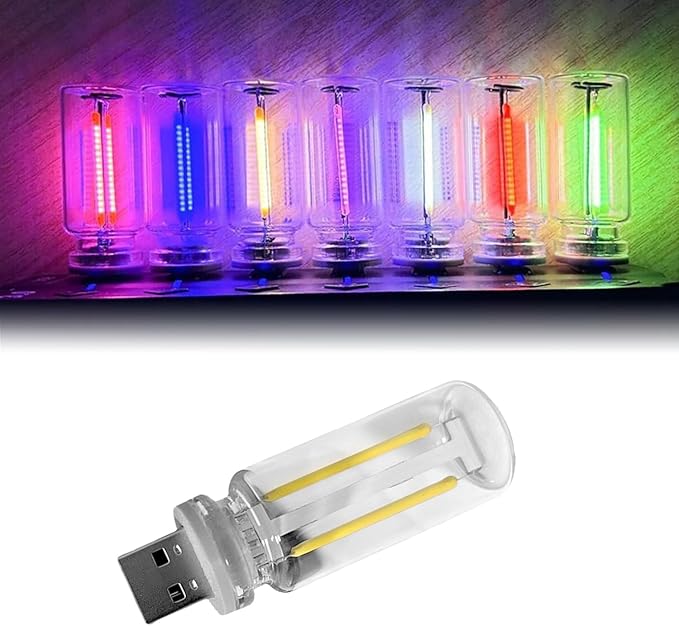 USB Car Light, Touch Control USB LED Car Interior Atmosphere Lights, Automotive Interface Plug in Night Lamps, Mini Lamp Camping Lights, Bedroom, Hallway - Blue