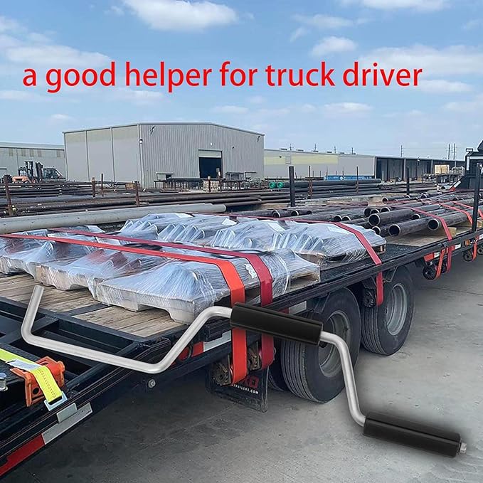 Portable Strap Winder for Flatbed Truck Hand Roller for Winding Strap Winder Winch Winder for Winch Straps-18 inch 1pack