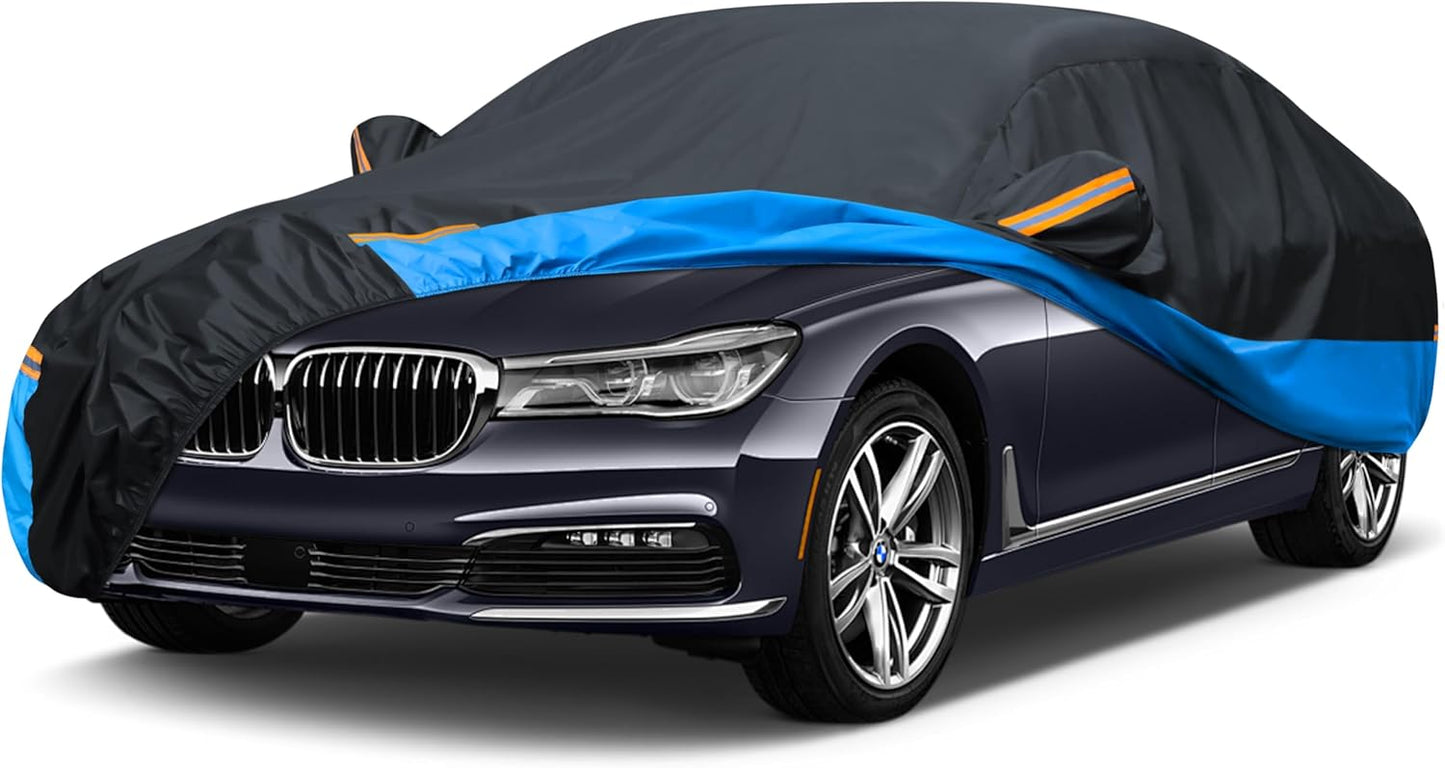 Car Cover Waterproof All Weather Outdoor Windproof Dustproof UV Protection Fit Sedan Audi A7,Buick Century,Honda Accord,Chevrolet ss