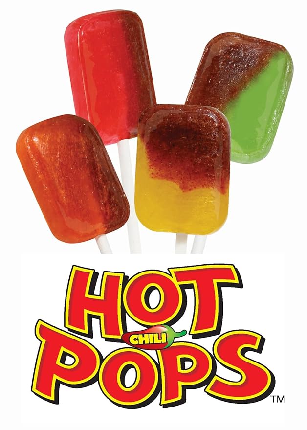 Yummy Lix Hot Pops Gourmet Lollipops, (Pack of 24)