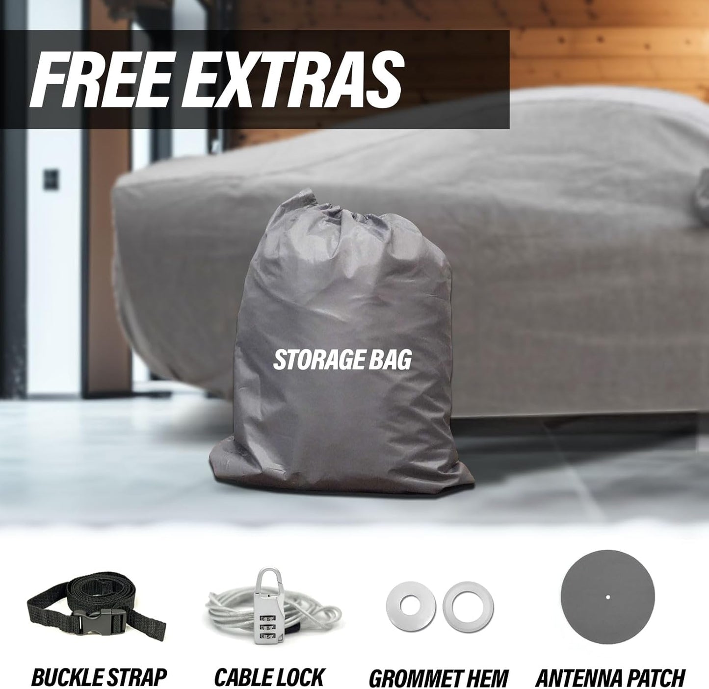 Supreme Full Car Cover - Semi Custom Fit for Traverse 2009-2017 SUV 4-Door | All-Weather Protection: Waterproof, Dustproof, Windproof, UV-Resistant | Includes Accessories