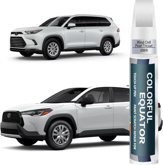 089 Wind Chill Pearl Tricoat Touch Up Paint for Toyota, Car Paint Pen Scratch Repair Two-In-One Touch Up Paint, Premium Car Scratch Remover for Deep Scratches