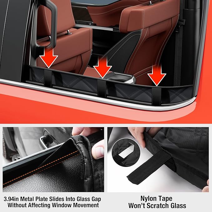 Dog Car Door Protector ??20% Larger Design for Trucks & Large SUVs, Thickened Waterproof Door Panel Covers, Protects Doors from Dog Scratching