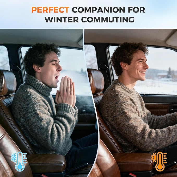 FLORICH Car Seat Cushion Winter Comfortable Seat Cushion for Cars Trucks SUV Van Office Home Wheelchair, Black