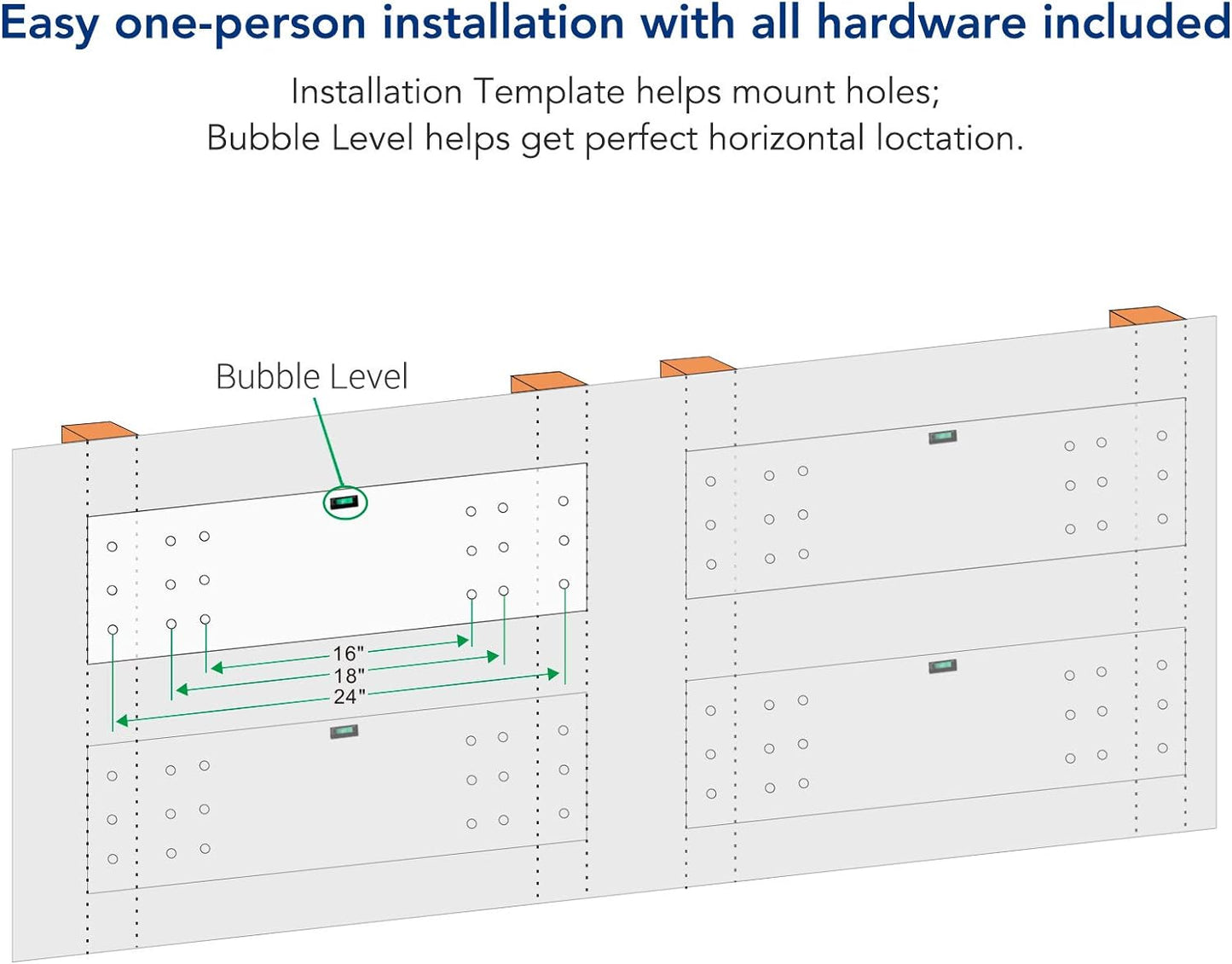 FLEXIMOUNTS 2-Pack 2x6ft 24-inch-by-72-inch Wall Shelf Garage Storage Rack Floating Shelves, White