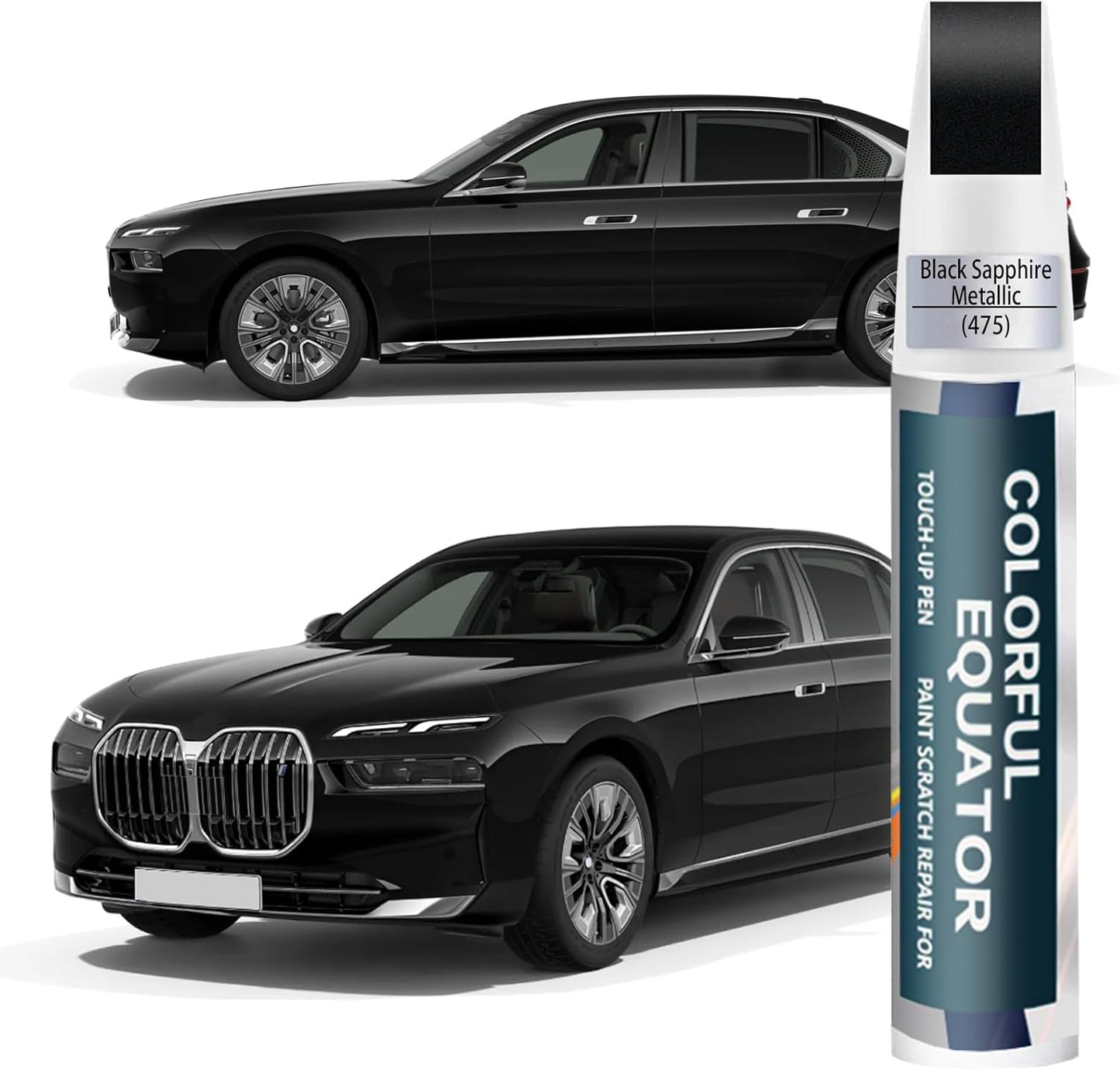 Black Sapphire Metallic(475) Touch Up Paint for BMW, Car Paint Pen Scratch Repair Two-In-One Touch Up Paint, Premium Car Scratch Remover for Deep Scratches