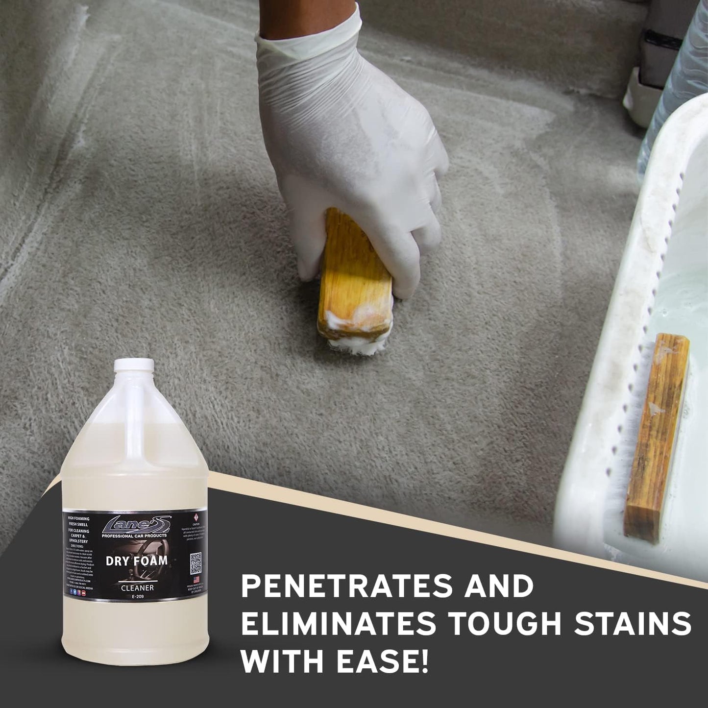 LANE'S Carpet Cleaner Spray- Carpet Cleaner Foam, Removes Odor, Fights Tough Dirt and Stains, Professional Grade Cleaning Spray- 1 Gallon