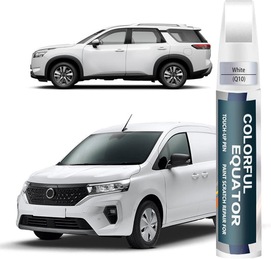 Q10 White Touch Up Paint for Nissan, Car Paint Pen Scratch Repair Two-In-One Touch Up Paint, Premium Car Scratch Remover for Deep Scratches