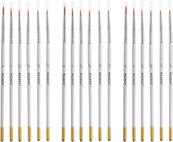 MEEDEN Detail Paint Brush Set - 18 Miniature Art Brushes for Fine Detailing & Art Painting, 3 Pack
