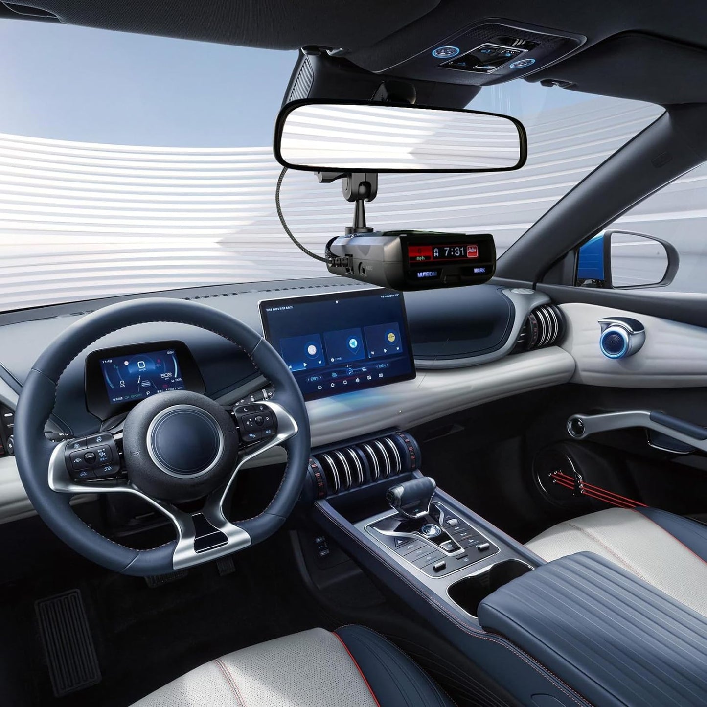 Radar Detector Hardwire Power Cord Mirror Wire Plug Tap,with Inline Fuse Holder,Compatible with Cobra Escort Beltronics Uniden Whistler Valentine One Radar Detector (RJ11-13.6'')