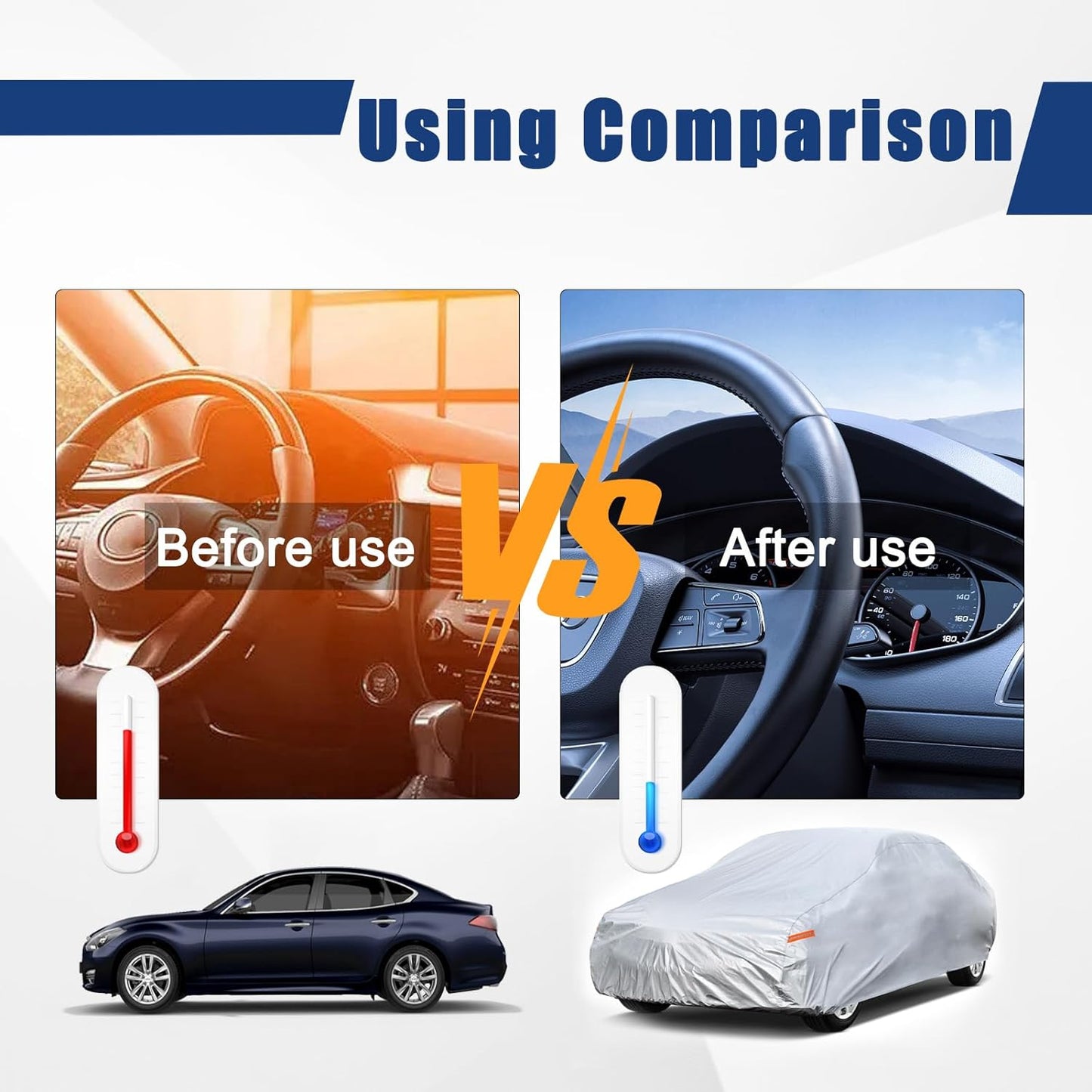 Kayme 6 Layers Car Cover Custom Fit for Audi TT (1998-2025) Waterproof All Weather for Automobiles, Outdoor Full Cover Rain Sun UV Protection.Silver