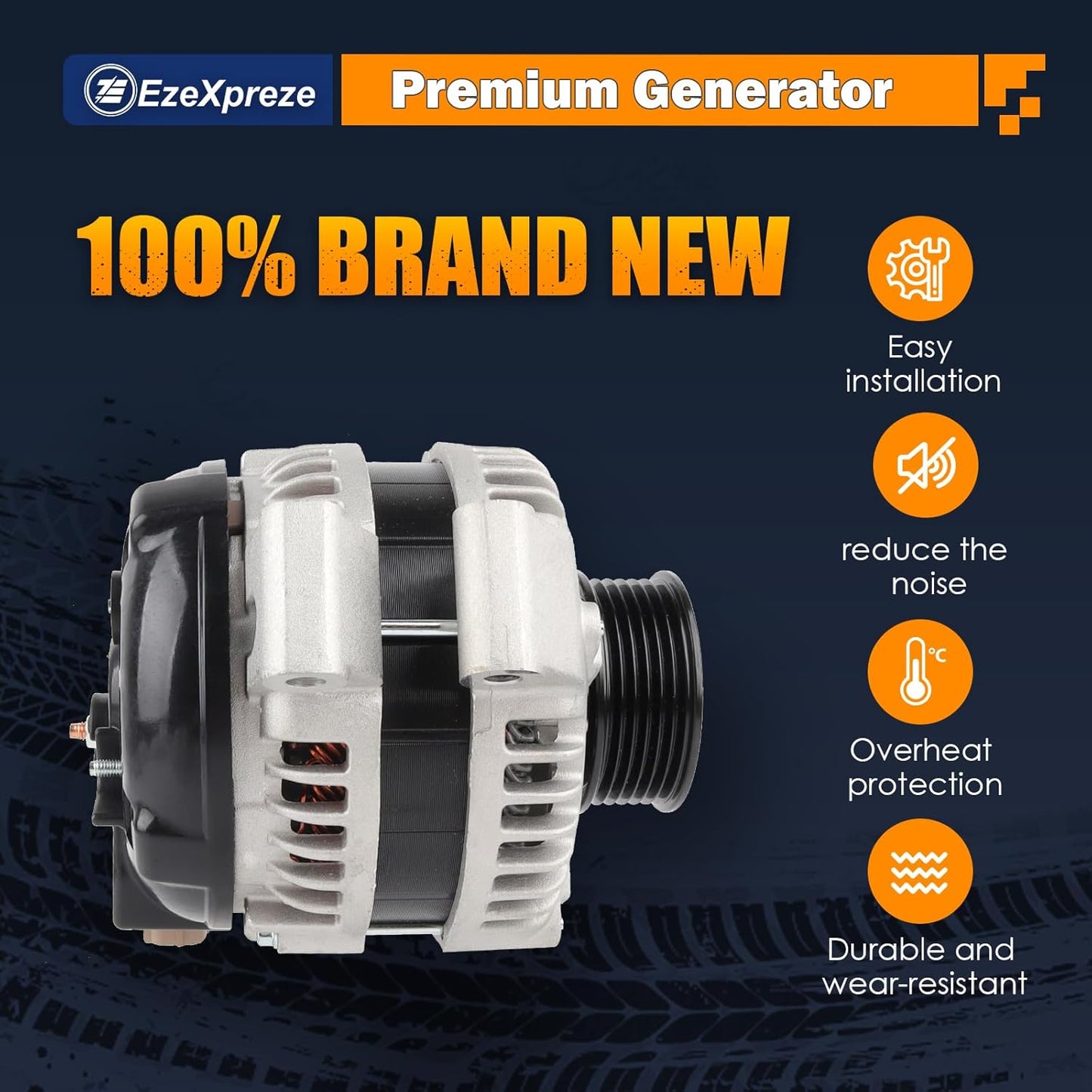 Ezexpreze 13980 Alternator for Honda Accord 03-07 for Honda CR-V 07-11 for Honda Element 03-11 (2.4L) for Honda Civic 06-11 (2.0L), for Acura CSX 06-08 (2.0L) for Acura TSX 04-08 (2.4L), AND0257 CSD73