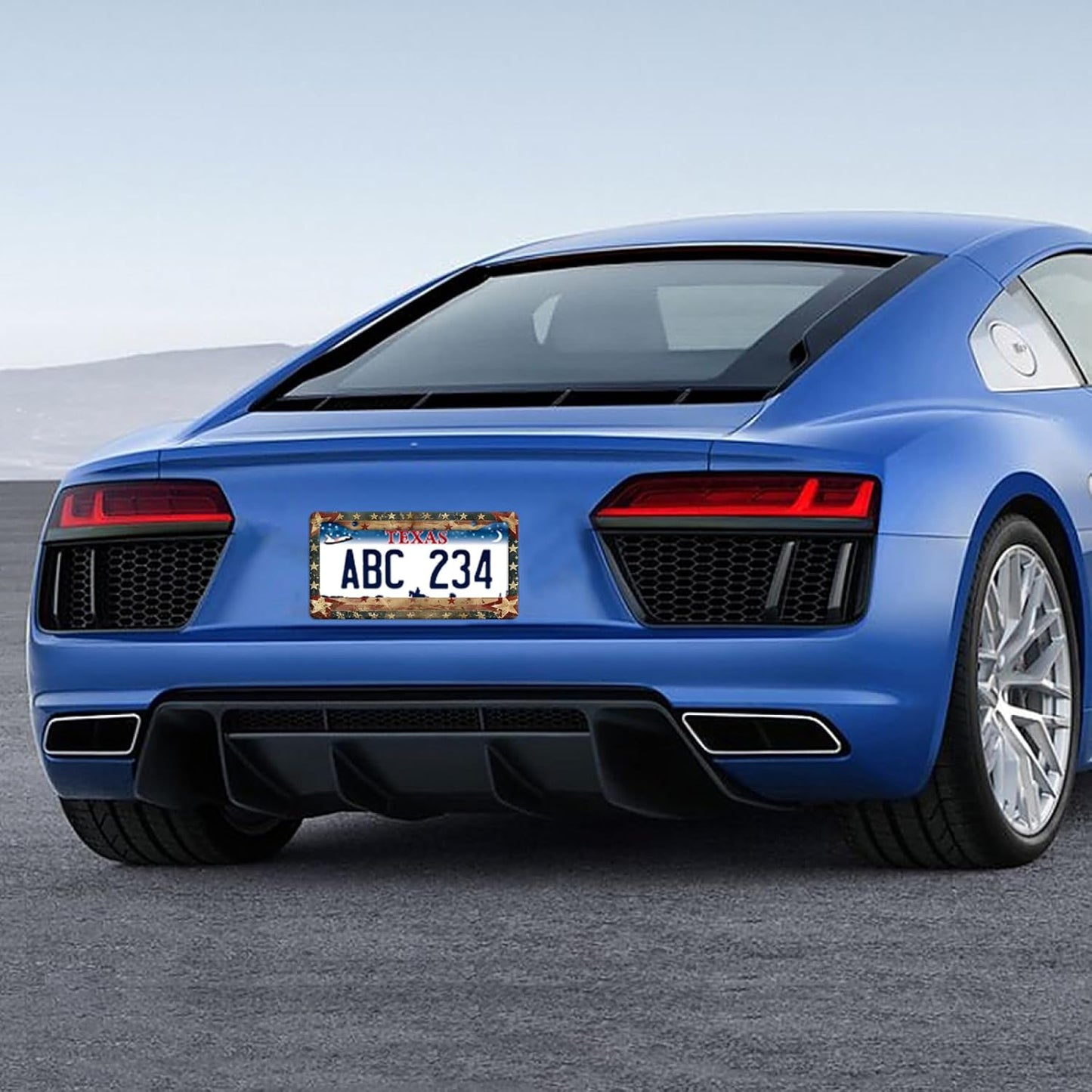 Retro American Flag License Plate Frame USA Flag Patriotic License Plate Holder Funny Stainless Steel Accessories Cars Decor with 2 Holes and Screws Fits Standard Us Ca Vehicles 12.2 X 6 Inch