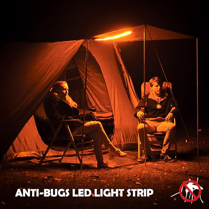ALL-TOP Dimmable LED Camping Light Flexible Strip IP68 with Mounting Jacket - 1300 Lumen - IP68 Dual-Protection Water Resistanc Perfect for RV Camping and Overland