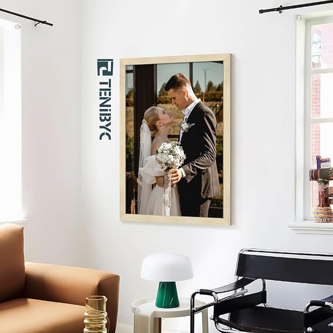 20x30 Poster Frames Set - 3 Pack - Natural Oak Wood - Display Wall Posters, Gallery Displays, Large Photos & Puzzles - Wall Decor