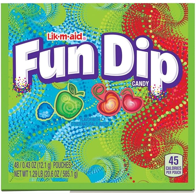 Wonka Fun Dip, Assorted Flavor Party Pack, 0.43 Ounce Packets (48 Count)