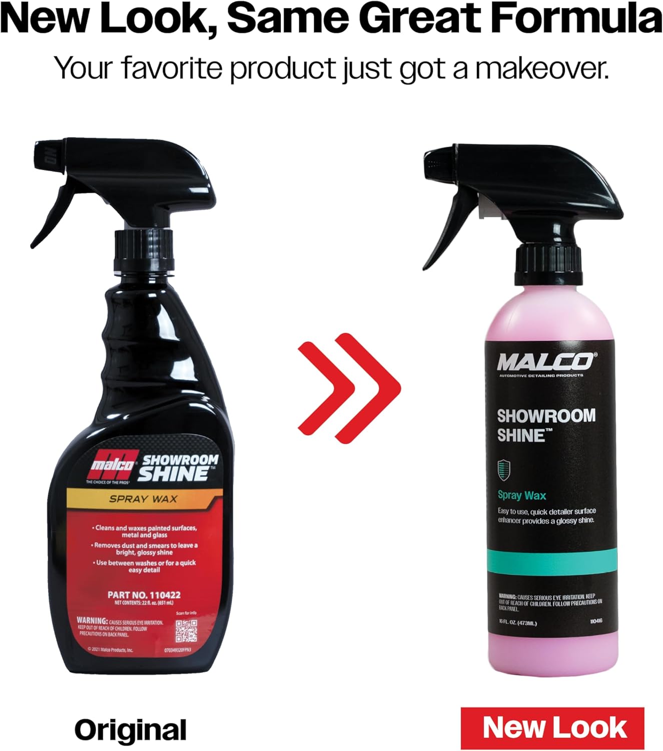 Malco Showroom Shine Spray Car Wax – Best Car Wax Spray for Professional Finish/Easy to Use Instant Detailer/Cleans and Waxes Painted Surfaces, Metal and Glass / 16oz. (110416)