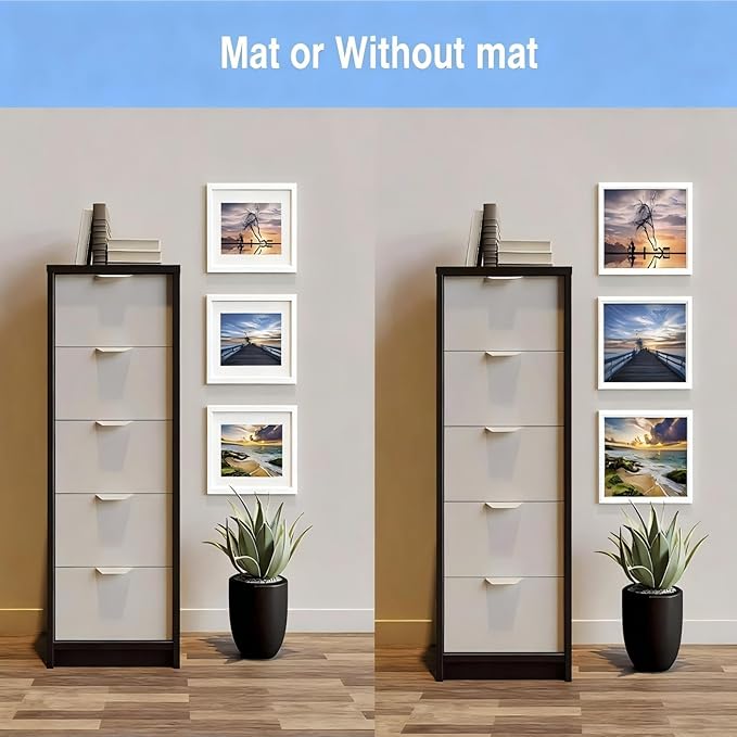 16x20 Picture Frame 1 Pack Hatter-Resistant Glass Display Photo Frame, to Wall Home Decor White