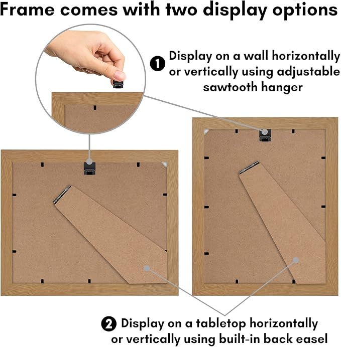 Americanflat 8.5x11 Diploma Frame with Shatter-Resistant Glass - Document Frames with Engineered Wood - Legacy Collection - Certificate Frame for Tabletop and Wall Display - Dark Oak