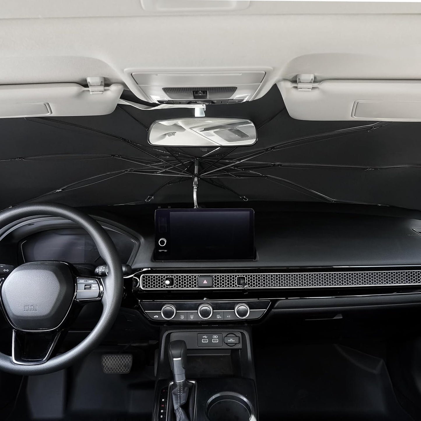 Umbrella Sunshade for Honda Civic 2025 2024 2023 2022 Accessories, Foldable Windshield Cover Sun Shade Umbrella Sun Visor UV Block Windshield, Ice Nano (for for Honda Civic 2022-2025