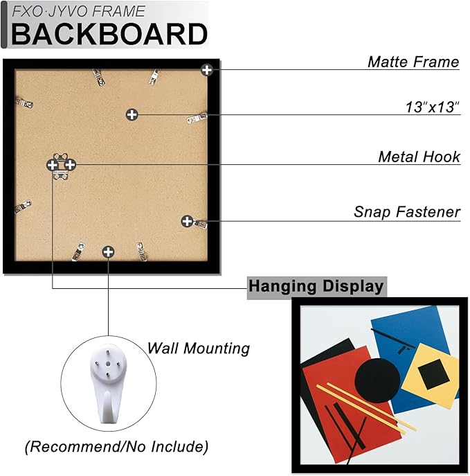 4x6 Picture Frame Collage Set of 3, Display 6 4x6 Picture Collage or 13x13 Photo Only Without Mat, Light Weight and High Transparent Frame for Wall - 3 Pack/Black/6-Openings