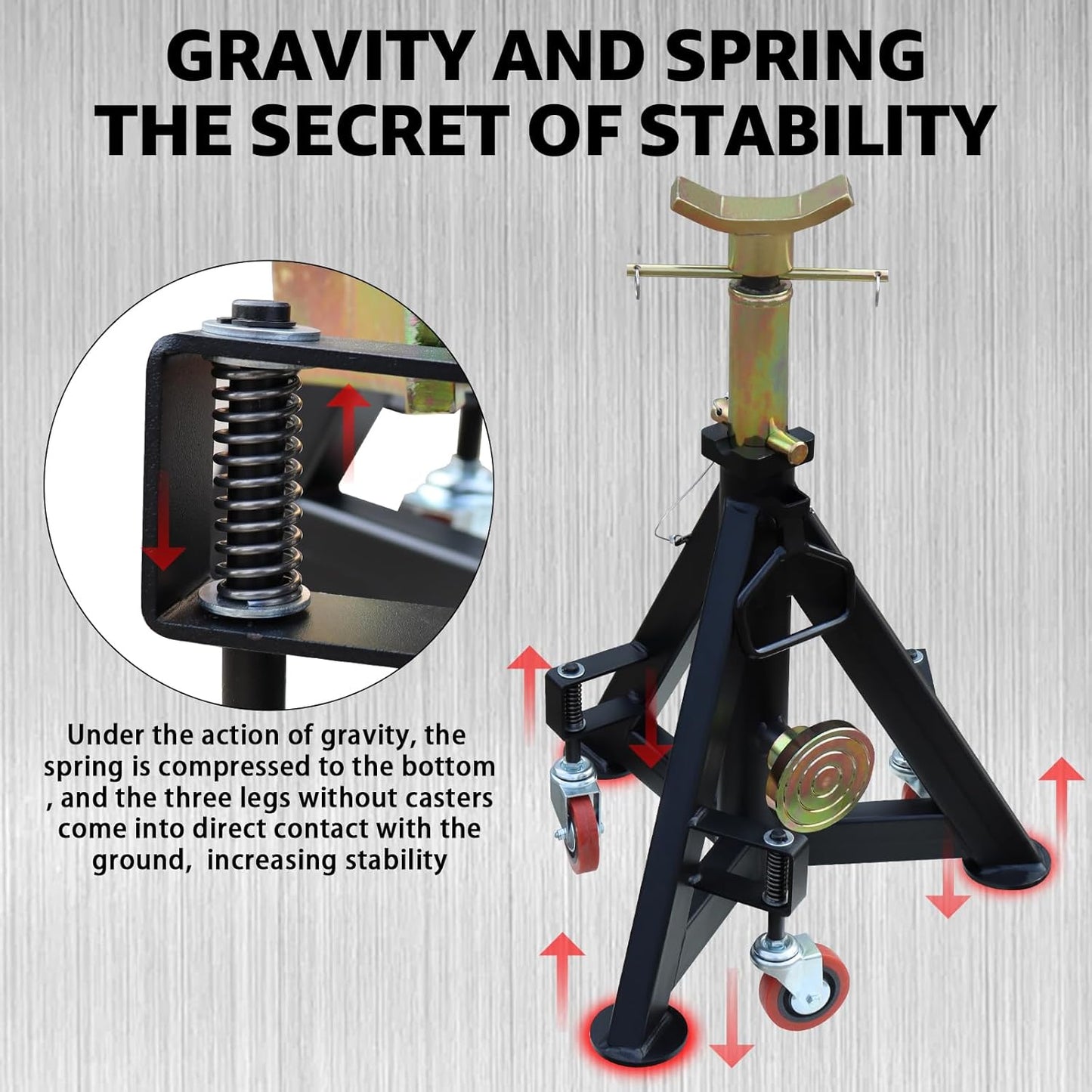 BESTOOL 16 Ton Heavy Duty Jack Stands – 35,000 lbs Capacity, Adjustable 26" to 40.9", for Trucks, SUVs, Tractors & Trailers