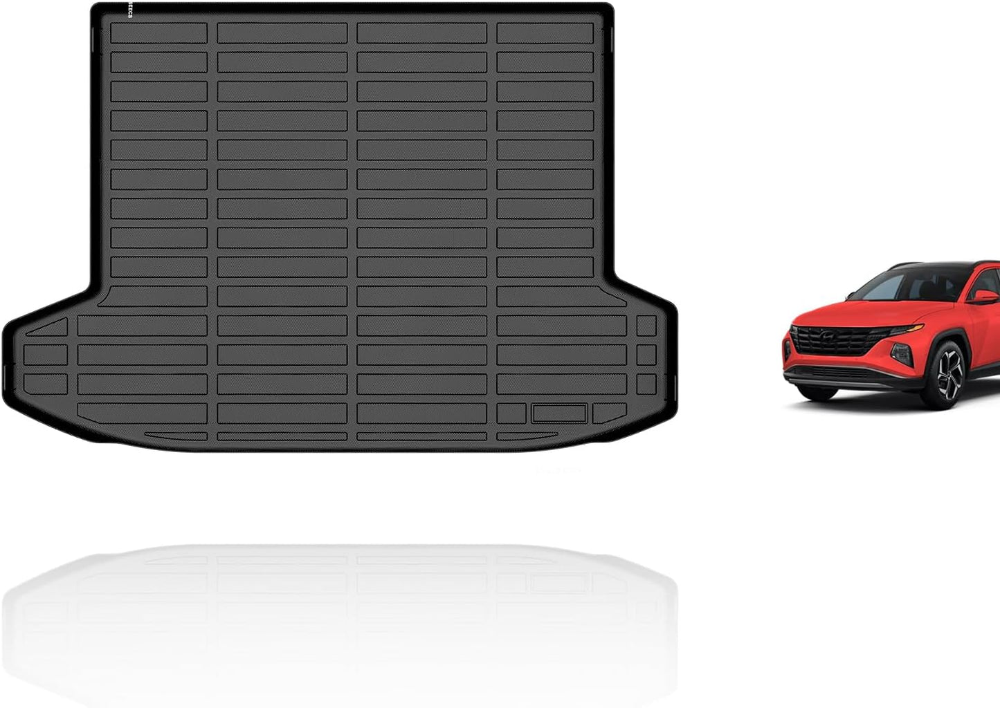 KELCSEECS Cargo Liner Custom for 2025 2024 2023 2022 Hyundai Tucson Hybrid with subwoofer Automotive Cargo Mat All Weather Floor Liners Trunk Mat Hyundai Tucson Hybrid Trunk Liner Accessories Black