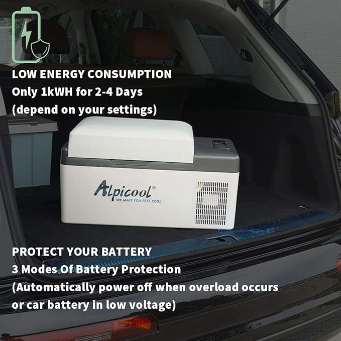 Alpicool C20 portable compressor fridge freezer 21Quart(20Liter) for car and home - 12V/24V DC and 110V AC