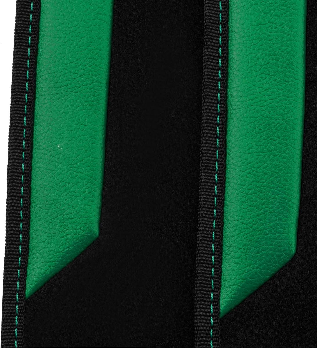 CAR PASS Embroidery Butterfly Car Floor Mats, Green Carpet Floor mats with Heel Pad, Universal Fit for Suvs,Sedans,Trucks,Cars, Set of 4 (Black and Green)