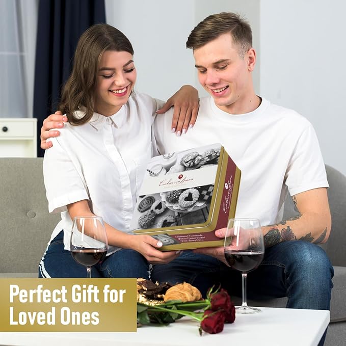 Assorted Italian Cookies Gift Box 2lb - Individually Wrapped Traditional Gourmet Cookies - Premium Cookie Basket for Holidays, Birthdays, Thank You & Celebrations