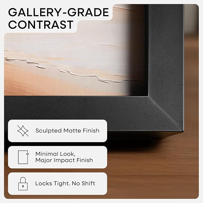 Homeforia 14x17 Picture Frame Black, High End Metal 14 x 17 Poster Frames with Mat 11 x 14 for Photo, 14x17 Black Frame Matted to 11x14 inch Print, 17x14 Thin Frame, Tempered Glass, Wall Kit, Set of 3