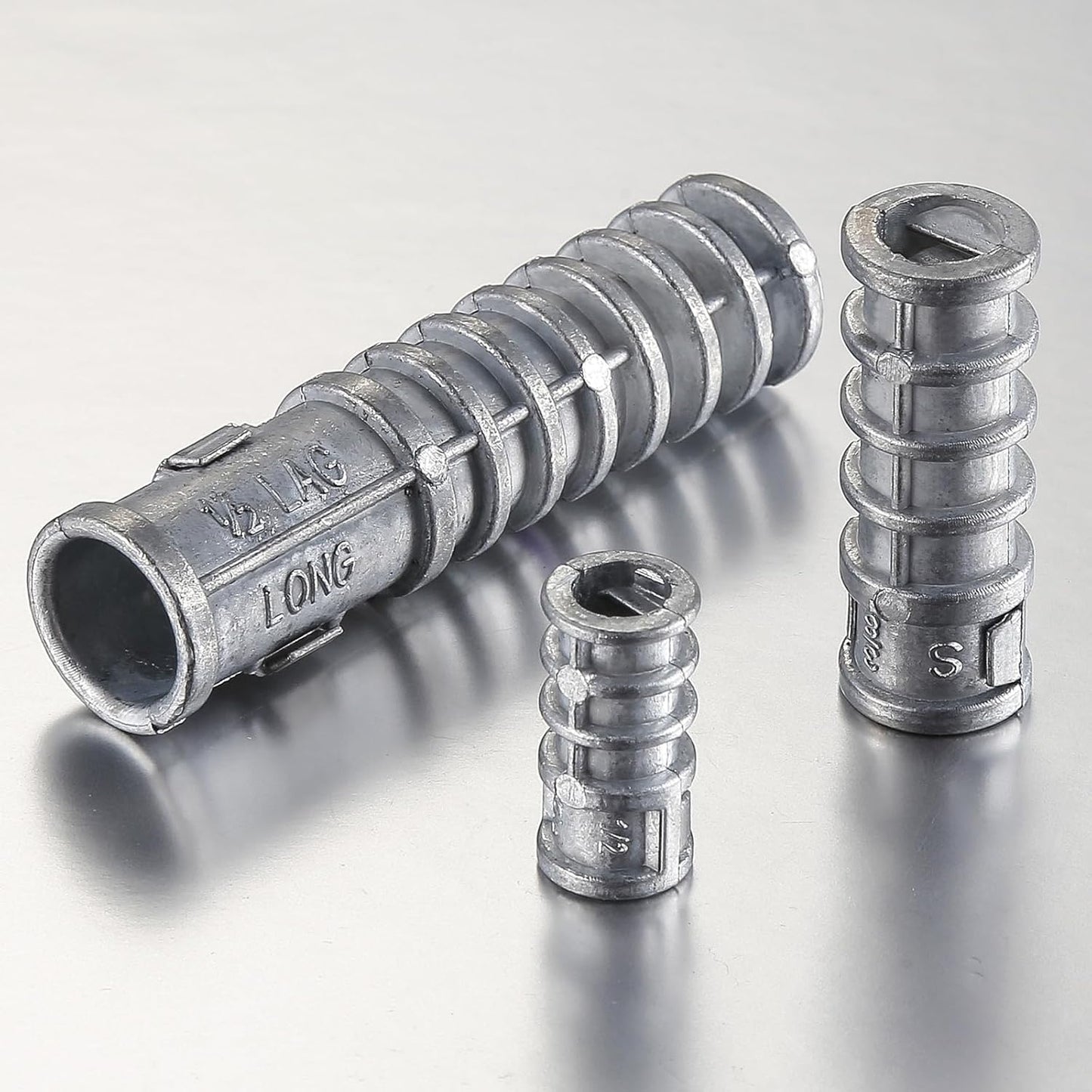 Wensilon(50pcs) 1/4 * 1 Lag Shield Anchor Long Zinc Alloy Bolts Concrete Anchors, Zinc Alloy Masonry Anchors Hole