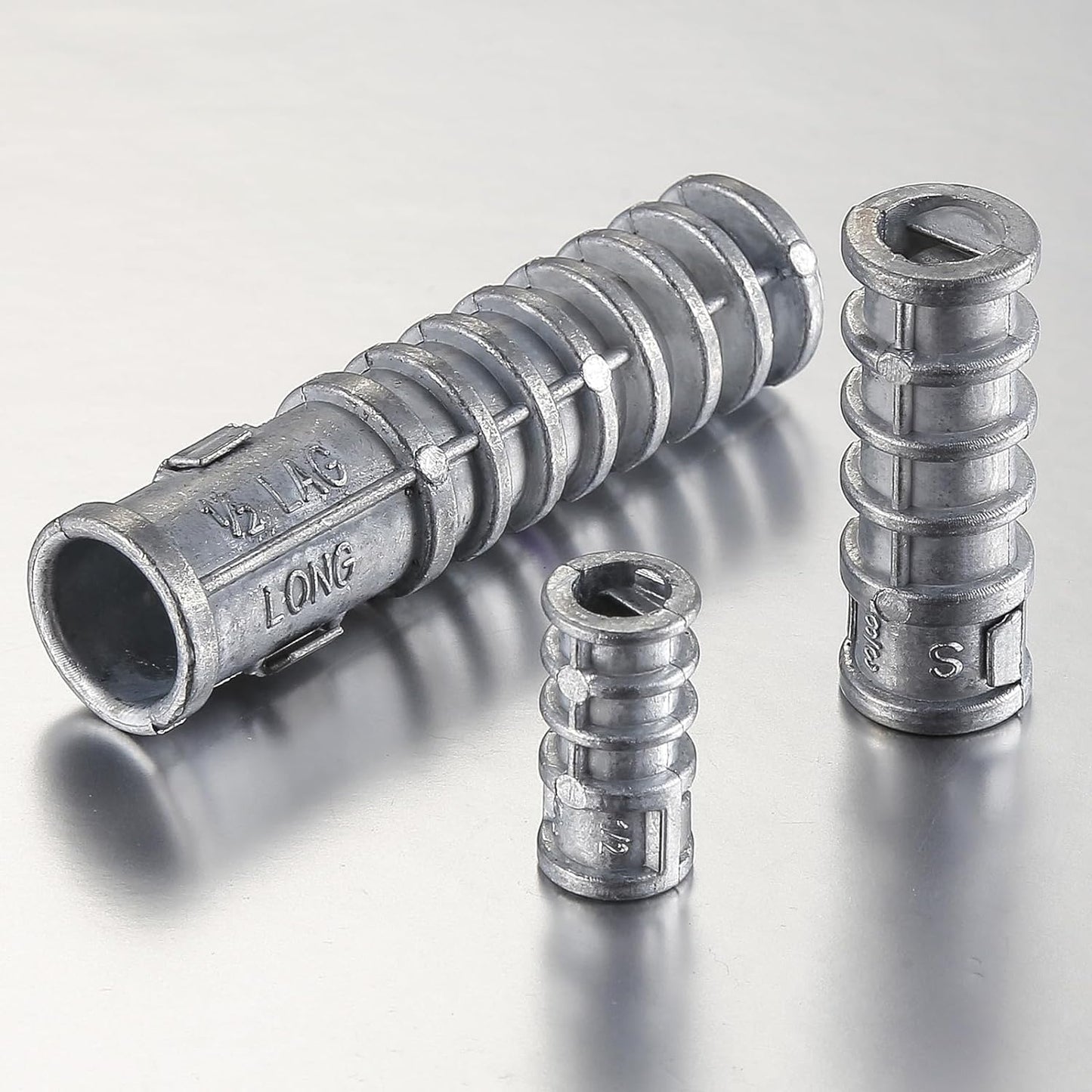 Wensilon(100pcs) 1/4 * 1 Lag Shield Anchor Long Zinc Alloy Bolts Concrete Anchors, Zinc Alloy Masonry Anchors Hole