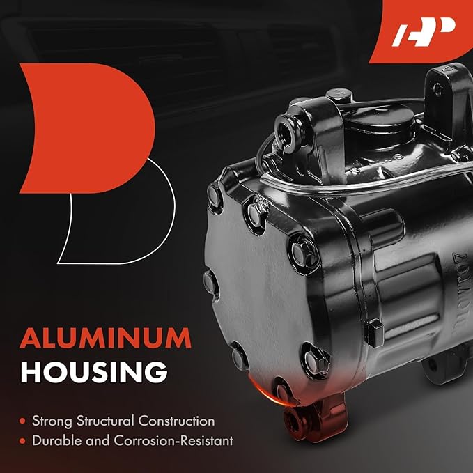 A-Premium Fit for Sanden SD-7 6PK Style, Universal A/C Compressor with Clutch, 6 Groove Serpentine Belt