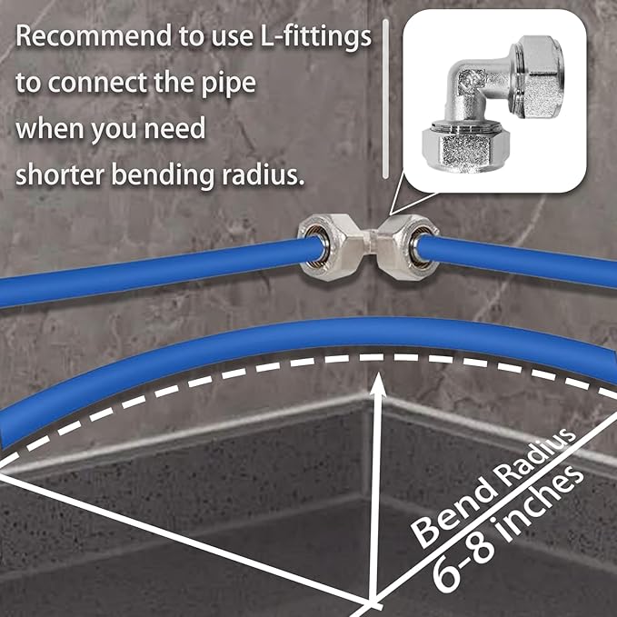 Compressed Air Line Kit,3/4" HDPE Aluminum Piping System,Air compressor Hose kit for Shop Garage Air Line Kit,Leak Proof (200FT)