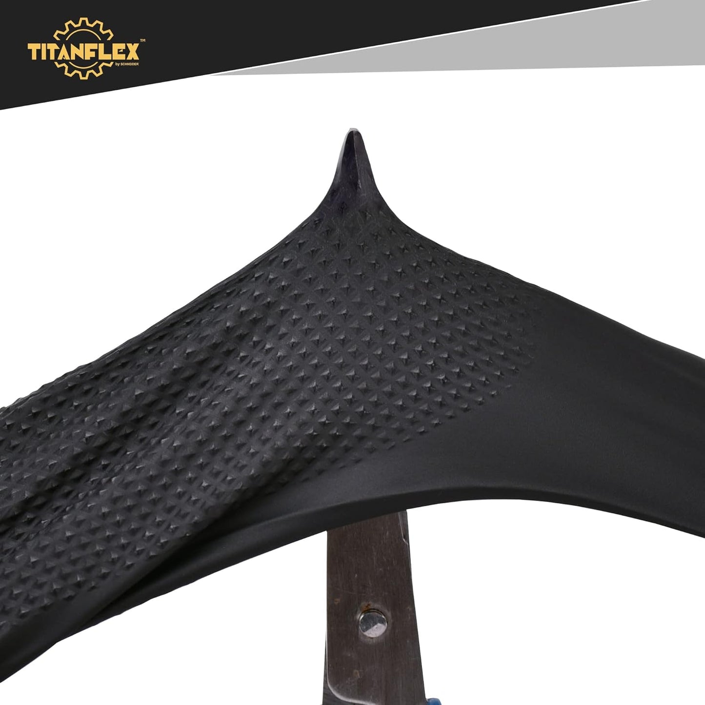 TitanFlex Thor Grip Heavy Duty Black Industrial Nitrile Gloves with Raised Diamond Texture, 8-mil, Latex Free