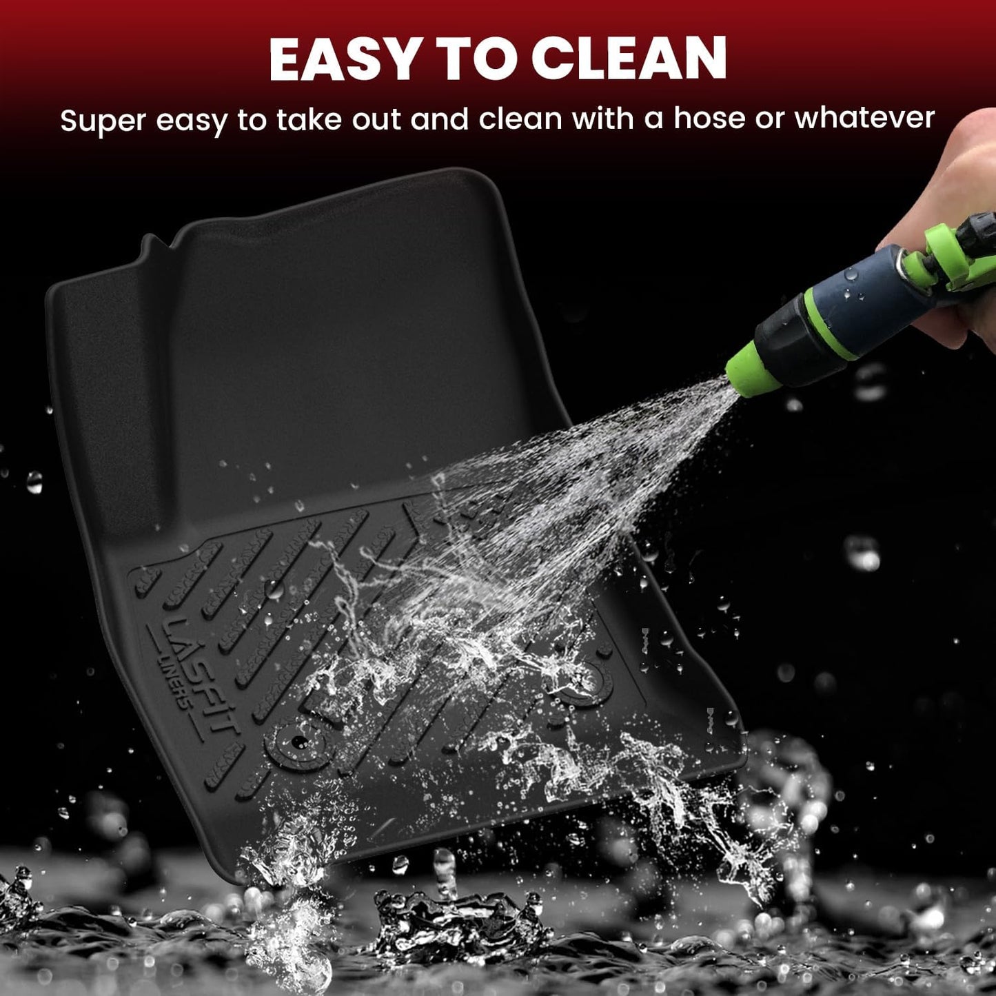 LASFIT Floor Mats for Chevrolet Cruze 2016-2020 (Not Fit 2016 Cruze Limited), All Weather TPE Custom Fit Floor Mats for Cars, 1st and 2nd Row Car Floor Mats for Cruze Accessories Black