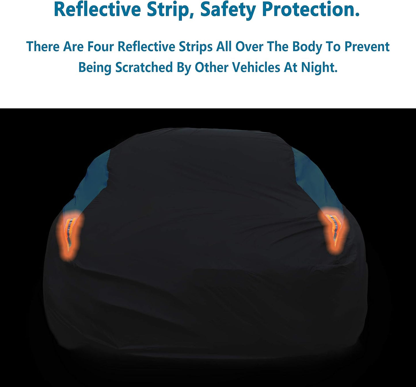 MORNYRAY Waterproof Car Cover All Weather Snowproof UV Protection Windproof Outdoor Full Coupe/Cabrio Car Cover, Universal Fit for Coupe/Cabrio (Fit Coupe/Cabrio Length 192-203 inch, Blue)