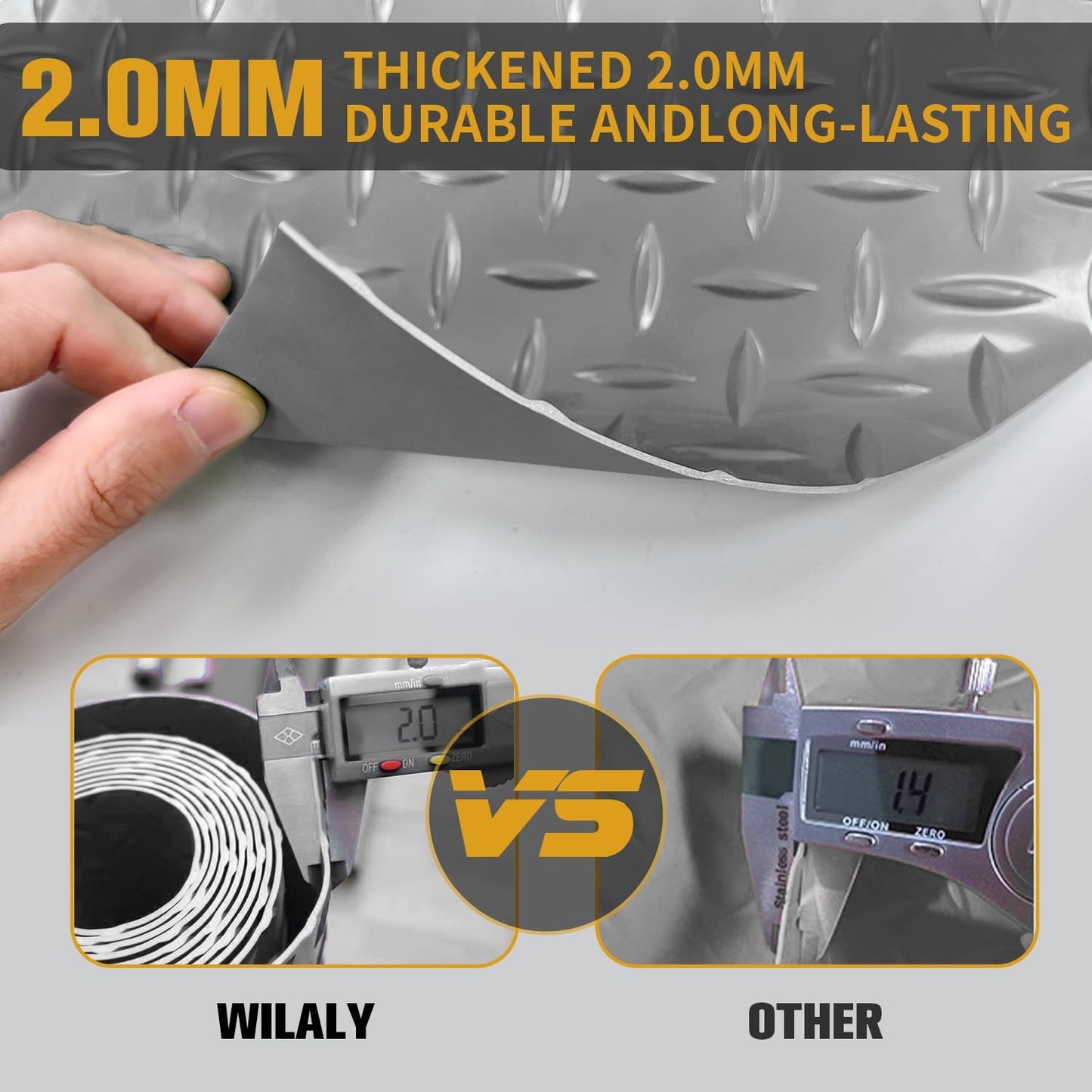 Premium Garage Floor Mat, Commercial Grade Heavy Duty Parking Mat for Garage Floor, Golf Cart Parking, Water/Stain Resistant Floor Runner (Grey Diamond, 4 x 6.5 Feet)