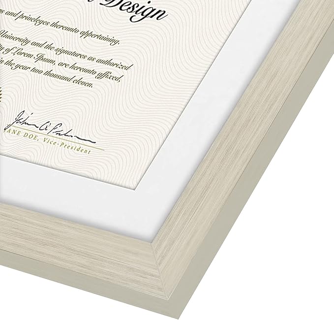 Americanflat 11x14 Diploma Frame with Shatter-Resistant Glass - Use as 8.5x11 Frame with Mat or Display 11x14 Documents Without Mat - Legacy Collection - Certificate Frames for Wall - Light Wood
