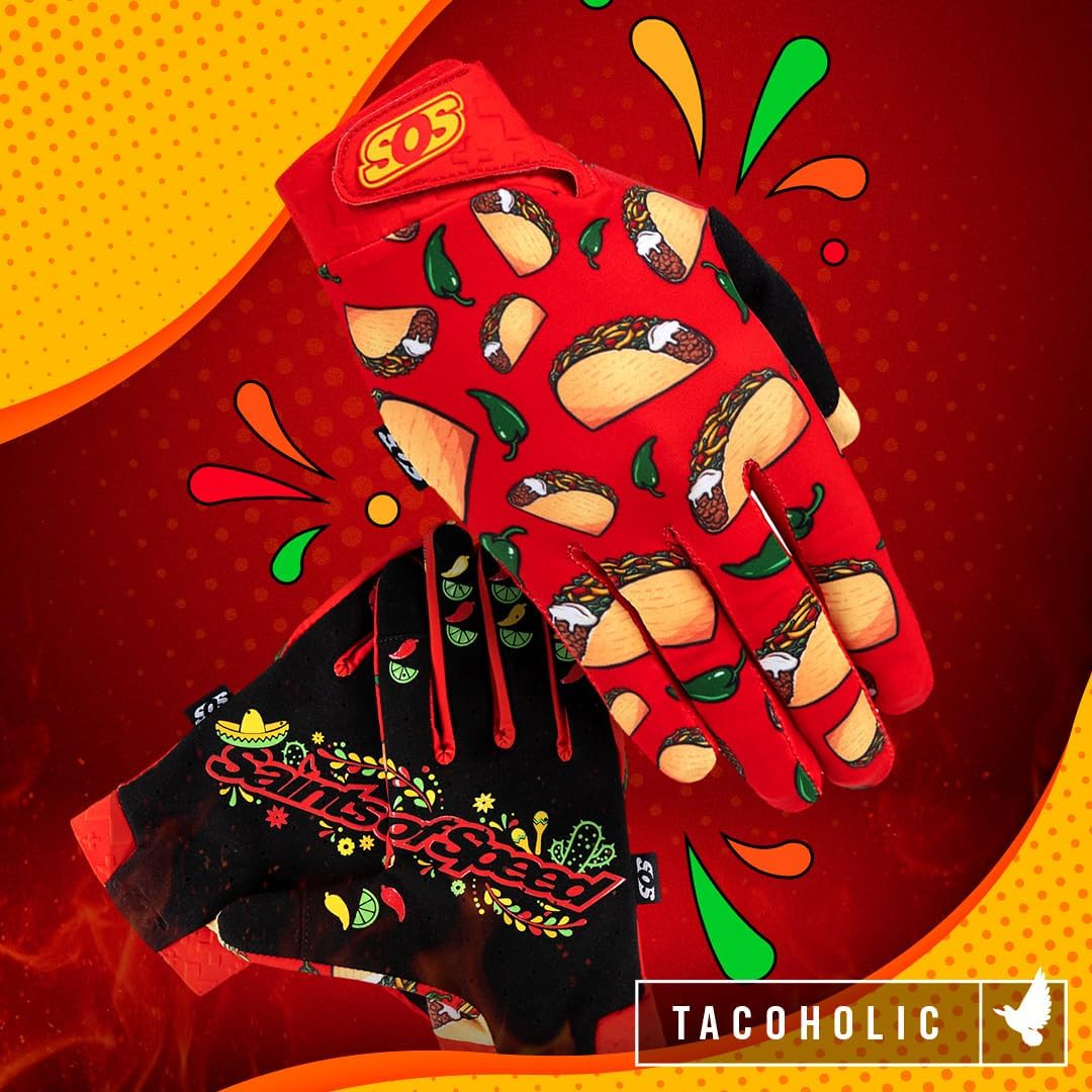 Saints of Speed Dirt Bike Gloves – Motocross, Mountain Bike, Motorcycle, BMX, Jetski, Sim, Karting, Airsoft, Paintball, Driving & Racing Bike Gloves + Phone & Touch Screen Capable