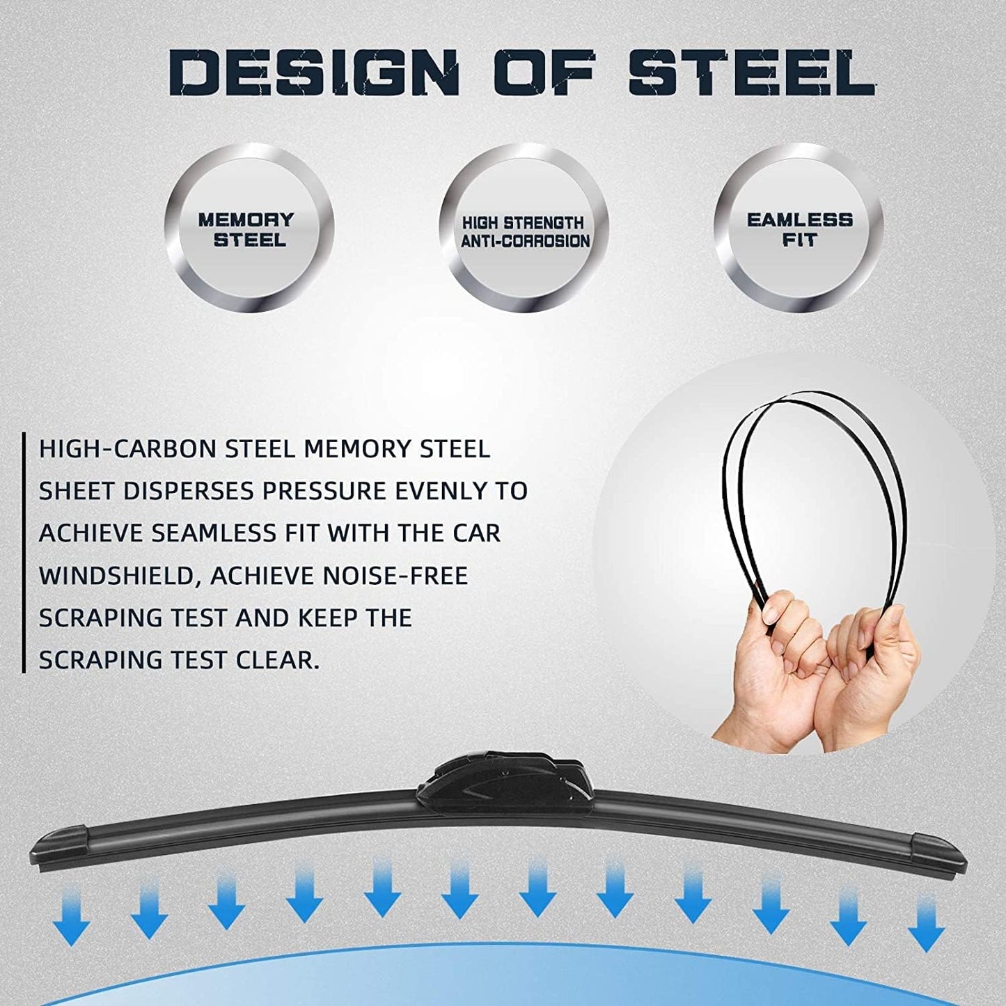 AUTOBOO 26"+20" Windshield Wipers with 16" Rear Wiper Blade Replacement for Dodge Grand Caravan 2008-2014 2015 2016 2017 2018 2019 2020 Chrysler Town & Country -Original Factory Quality (Pack of 3)